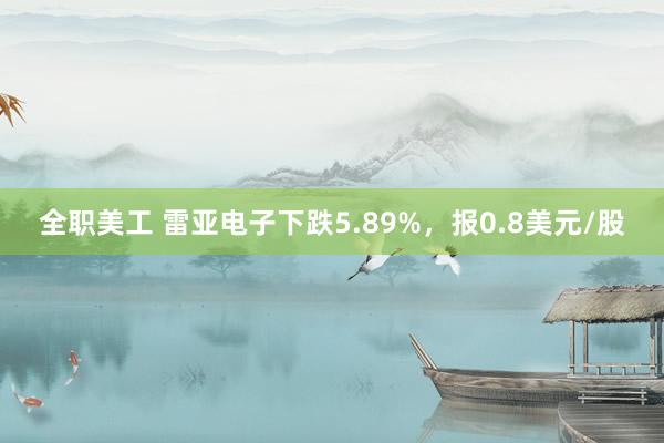 全职美工 雷亚电子下跌5.89%，报0.8美元/股